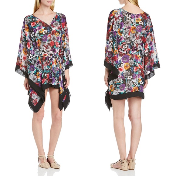 Panache Annalise Floral Chiffon Swim Cover Up - Picture 1 of 3